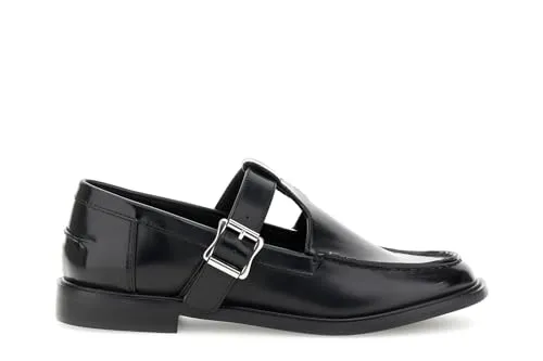 CafèNoir Mocassini Effetto Spazzolata Neri Donna 2 cm