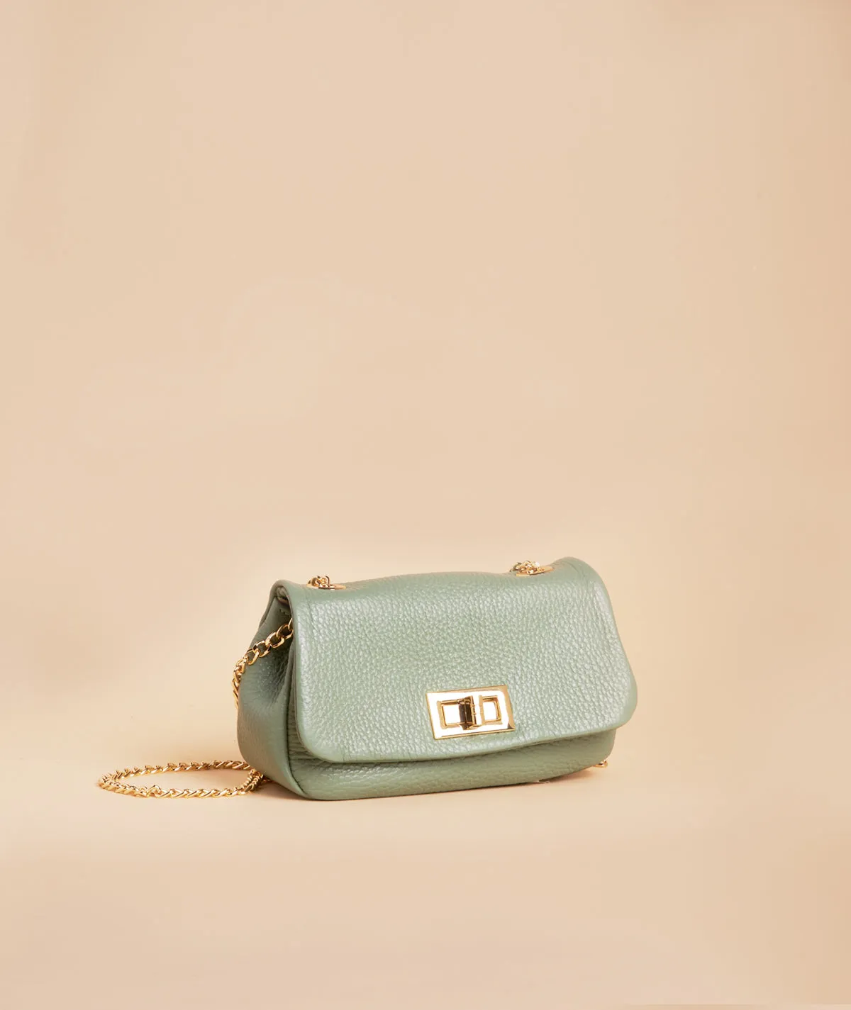 Figus NotSoMicro Bag minibag pelle catena oro