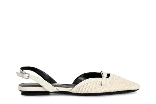 CafèNoir Slingback Paglia Intrecciata Décolleté tacco basso