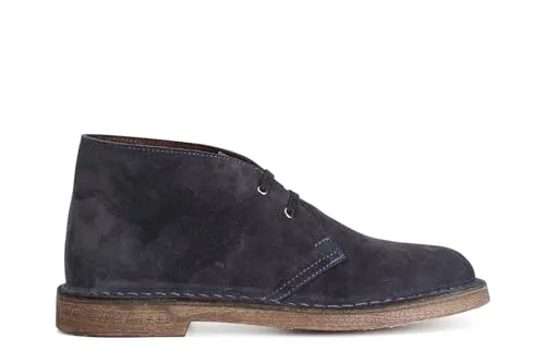 CafèNoir Polacchina Uomo Scamosciata Blu soletto pelle