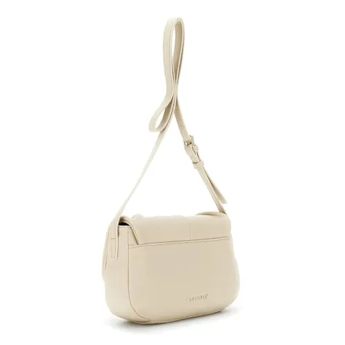 CafèNoir Borsa a Spalla Martellata Sabbia con Charm
