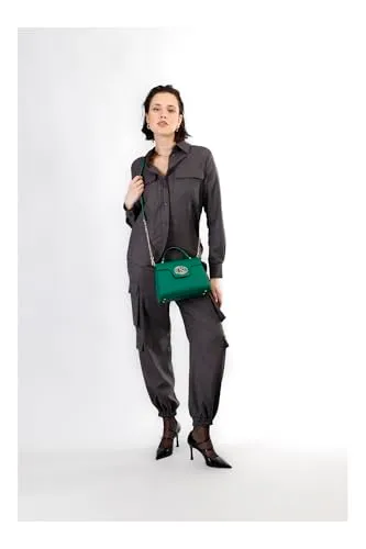 CafèNoir Borsa Saffiano Pattina Logo Ovale Calamita