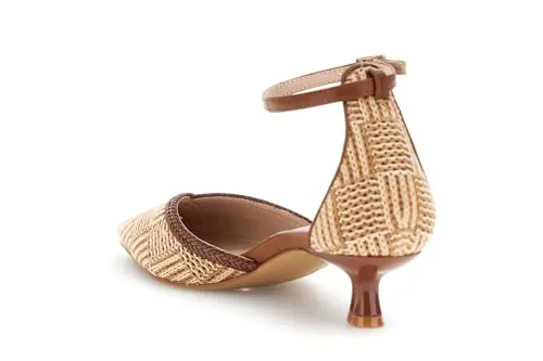 CafèNoir Décolleté Beige Rafia Tacco 4,5 cm 39