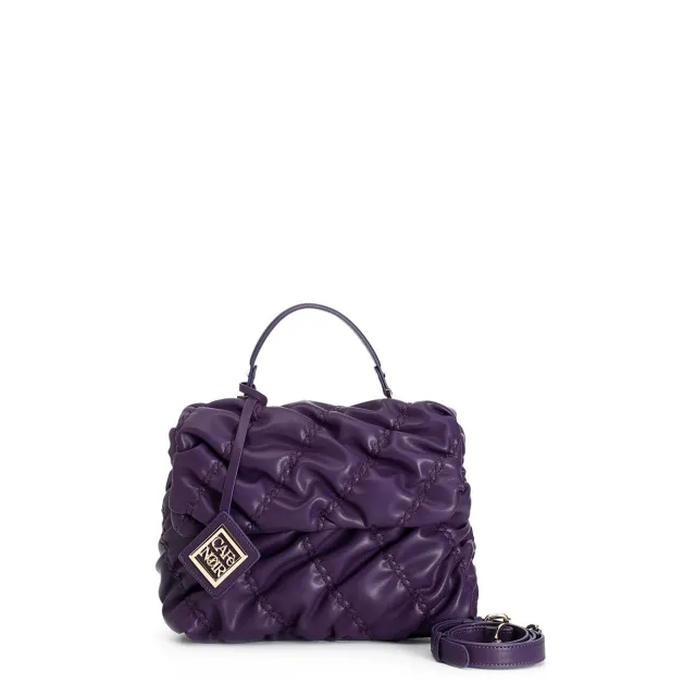 CafèNoir Pattina Goffrata borsa a spalla viola calamita