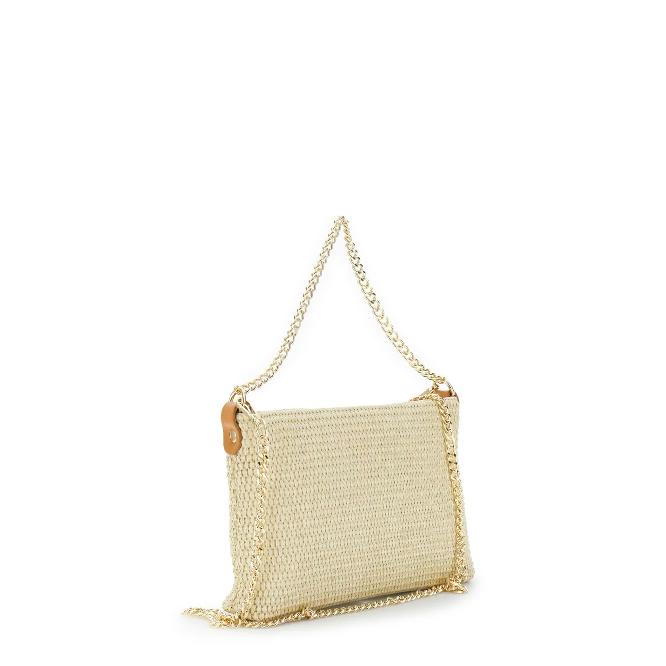 CafèNoir Pochette Raffia Catena Doppia Tracolla