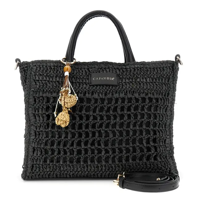 CafèNoir Crochet borsa a mano rafia con charms