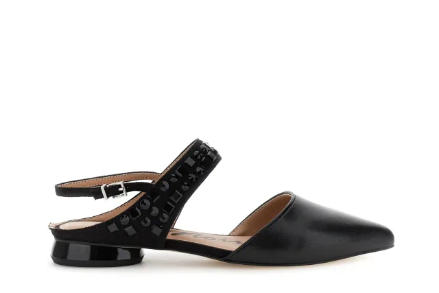 CafèNoir Slingback Nappa slingback nero 36 strass