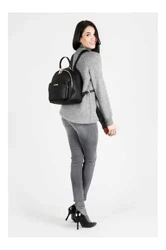 CafèNoir Zaino Donna Nero con Lettere Similpelle