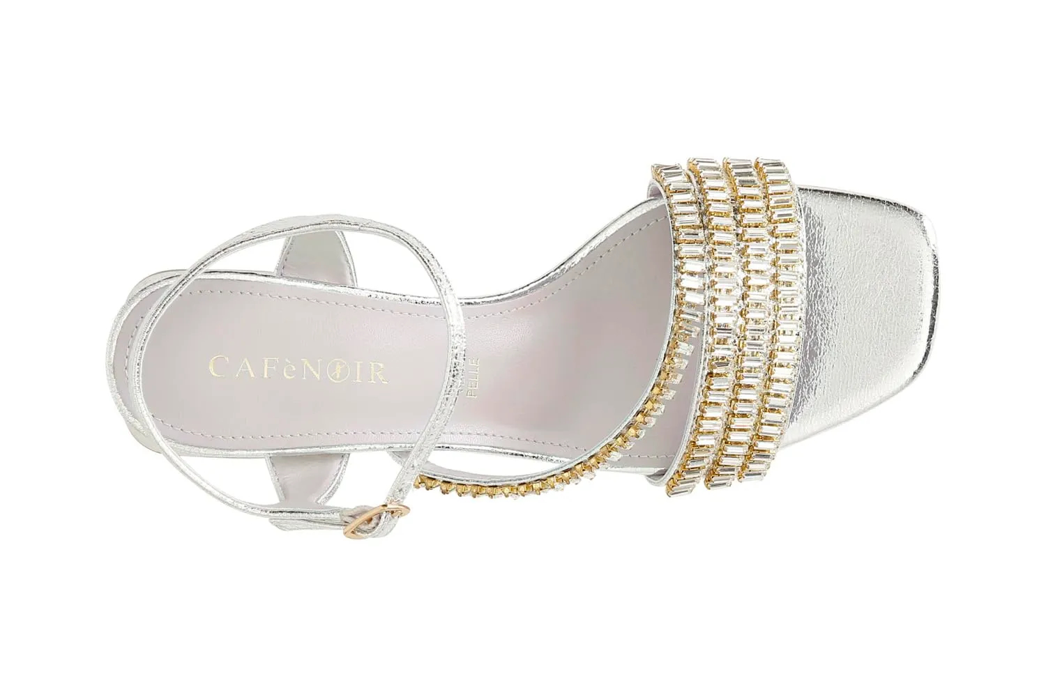 CafèNoir Gilda Sandali Strass Donna 39 EU Argento