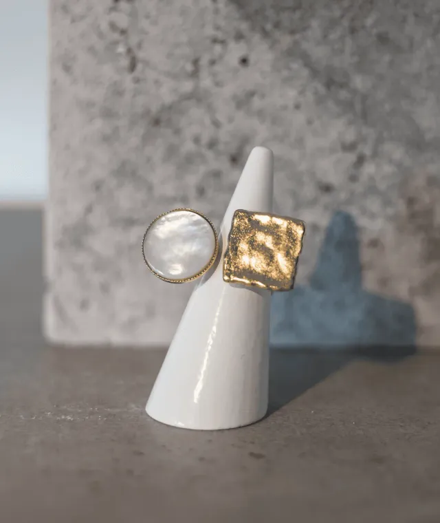 Figus Miami Madreperla Gold anello oro regolabile