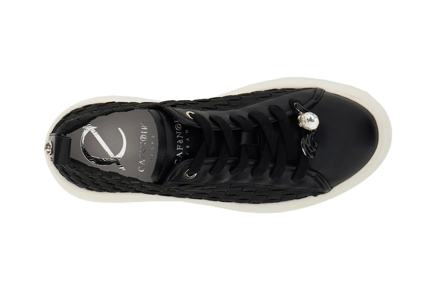 CafèNoir Sneakers Donna Pelle Intrecciata Nere