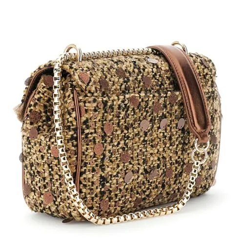 CafèNoir Spalla Bouclé Paillettes Borsa Bronzo