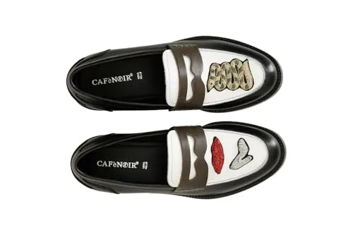CafèNoir Mocassino Donna in Pelle Multinero Patch 39 Tacco Basso