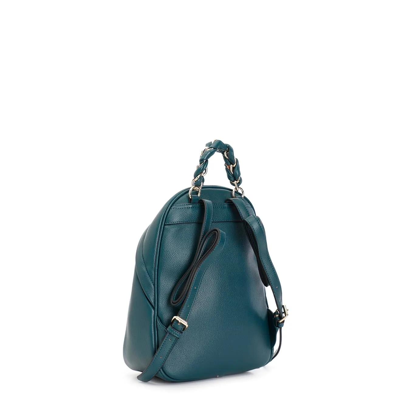 CafèNoir Zaino Verde Logo Rilievo con Zip