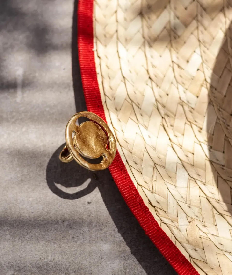 Figus Polo Gold Anello Regolabile Dorato Etrusco