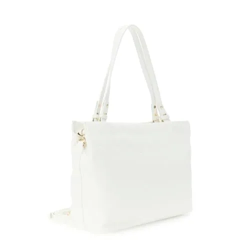 CafèNoir Monogram Embossed Shopping Bag Bianca Tracolla
