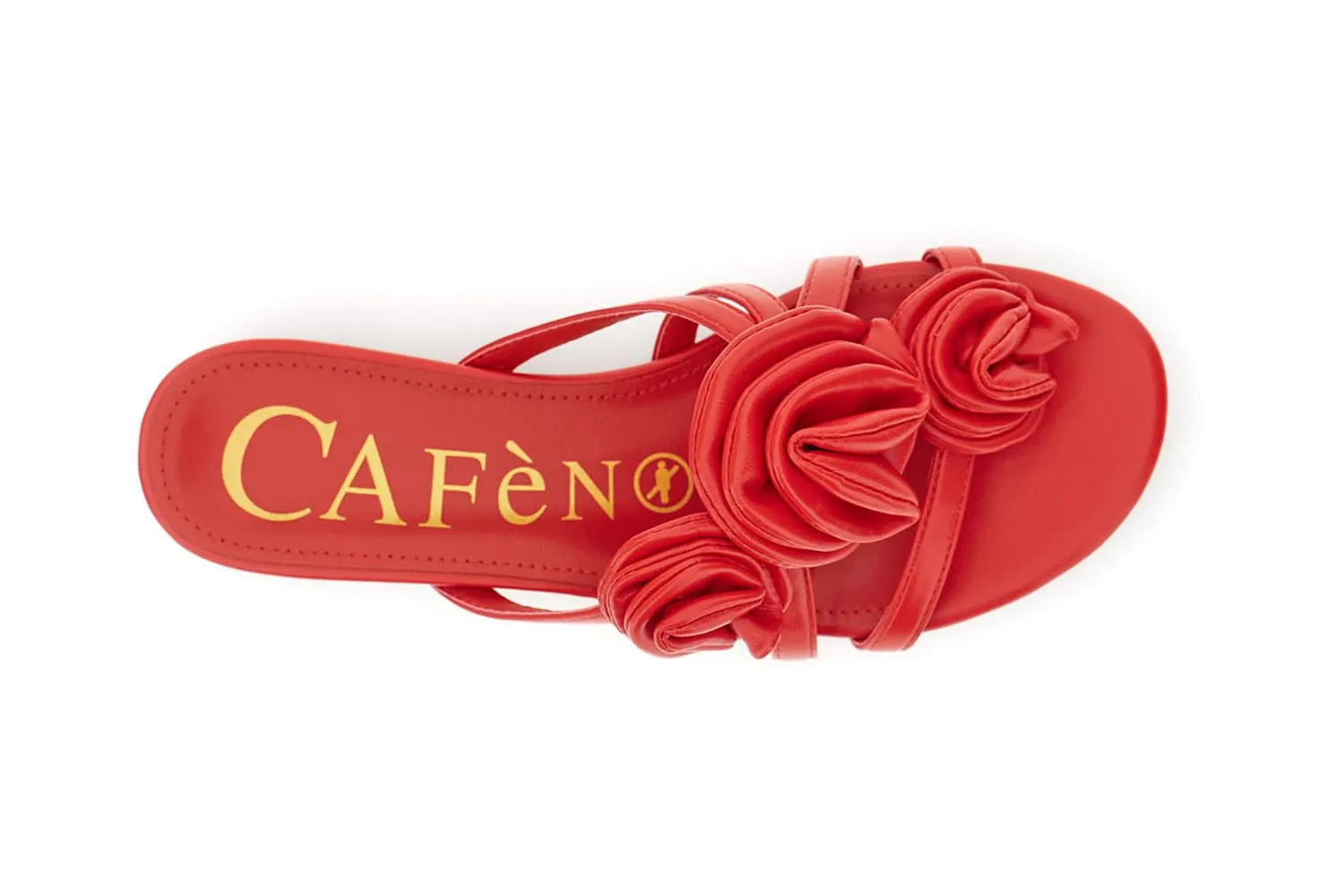 CafèNoir Fiori Ciabatta Sandali Donna Rossi Effetto Pelle 37 EU