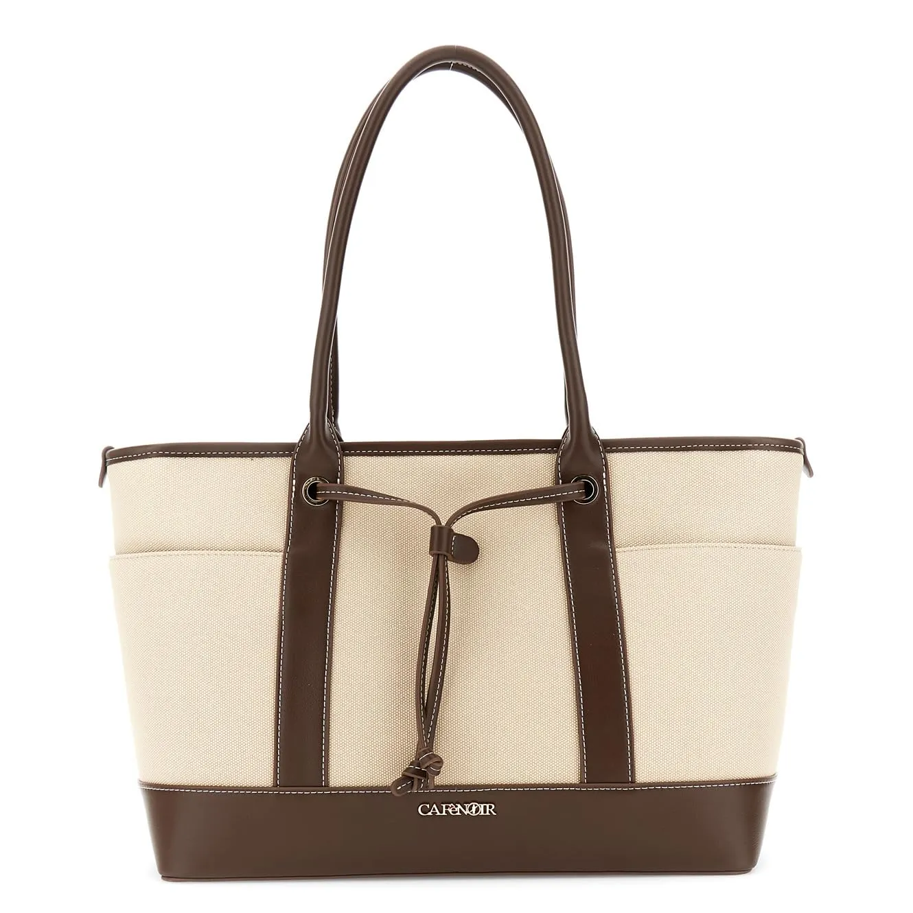 CafèNoir Shopping Effetto Canvas Cuoio Naturale