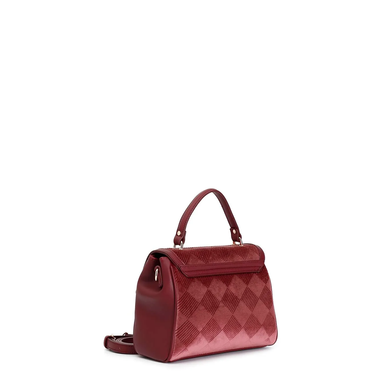 CafèNoir Borsa Mano Pattina Velluto Bordeaux