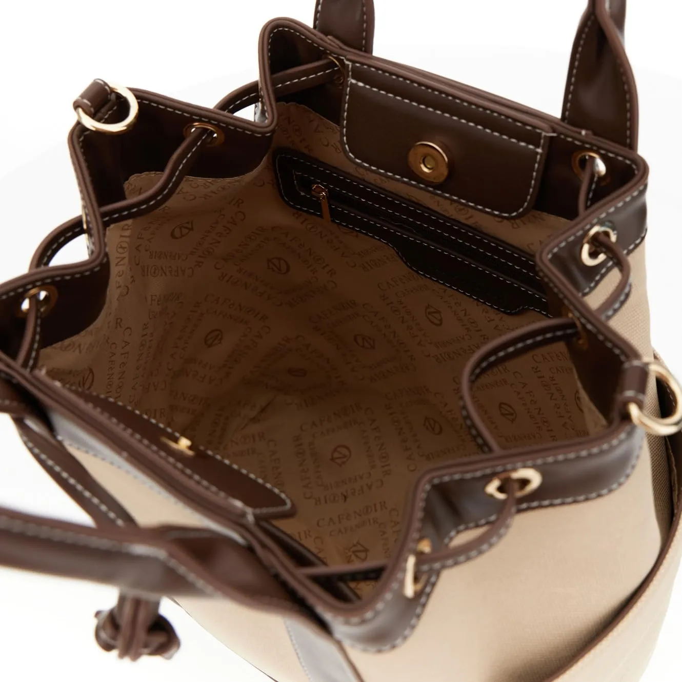 CafèNoir Secchiello Bauletto Moro Beige Effetto Canvas