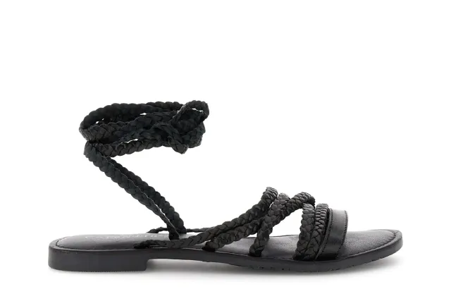 CafèNoir Sandali Pelle Donna Intrecciati Flat