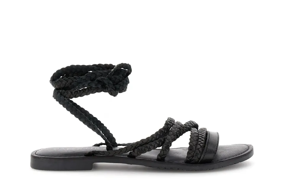 CafèNoir Sandali Pelle Donna Intrecciati Flat