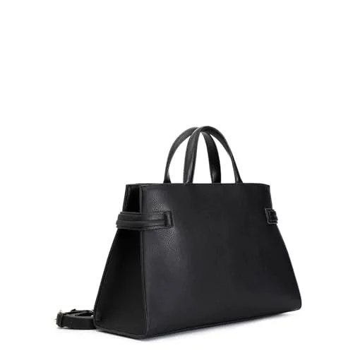 CafèNoir Tote Donna Nera Effetto Bottalato Metallo