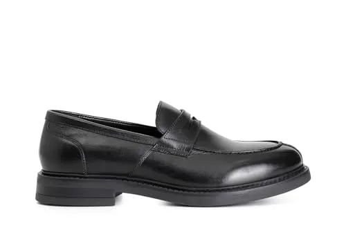 CafèNoir Mocassino Uomo Pelle Cucitura Ornamentale