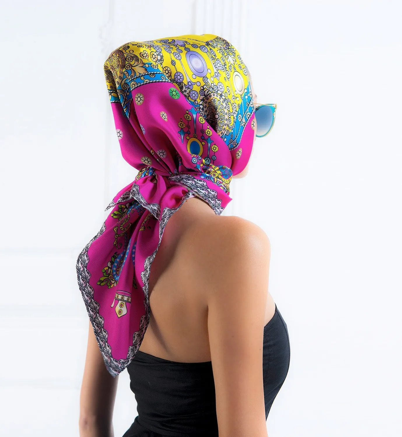 Cardinal Milano The Crown foulard seta fucsia