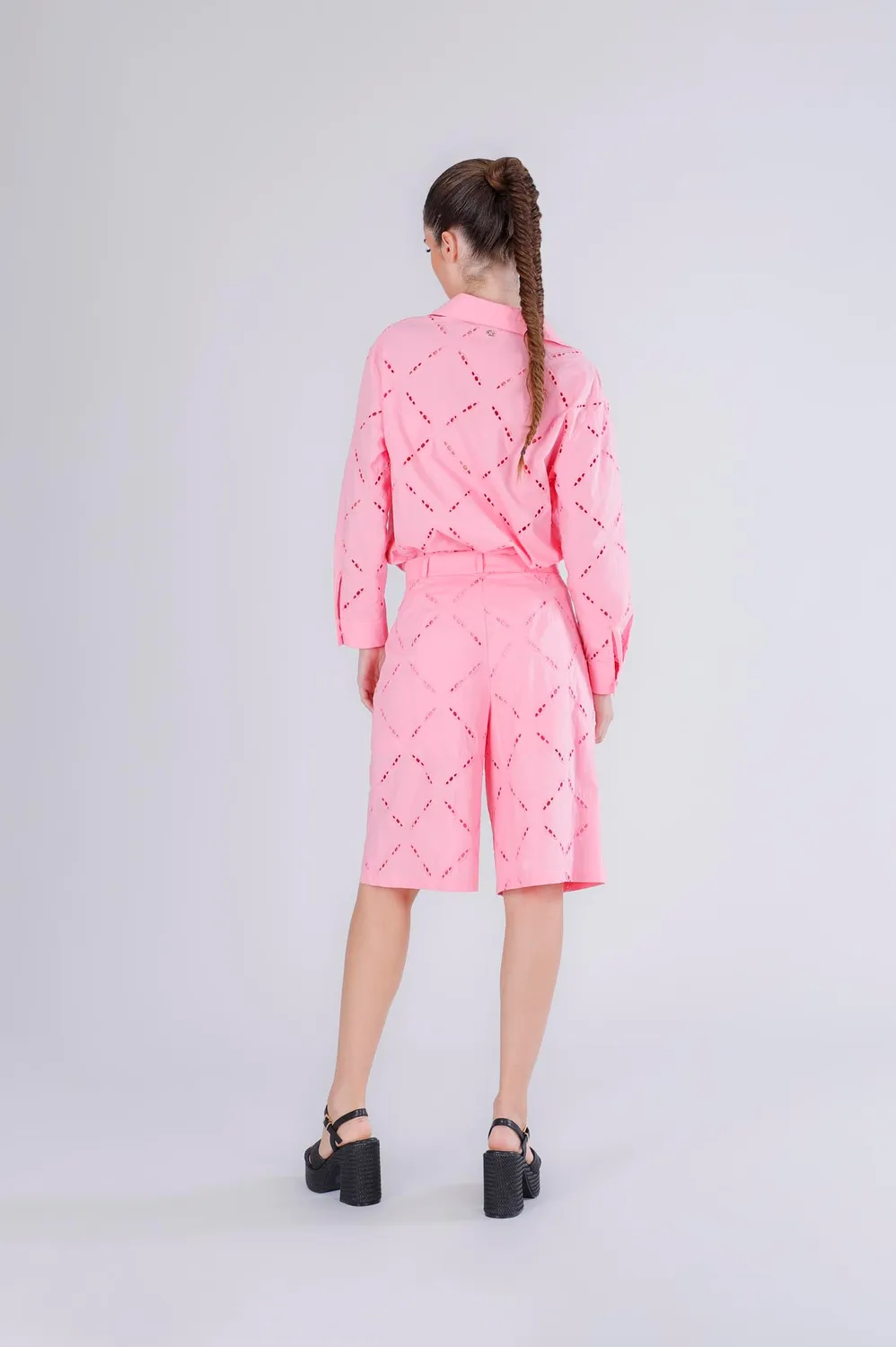 CafèNoir Bermuda San Gallo pantaloncini donna rosa M
