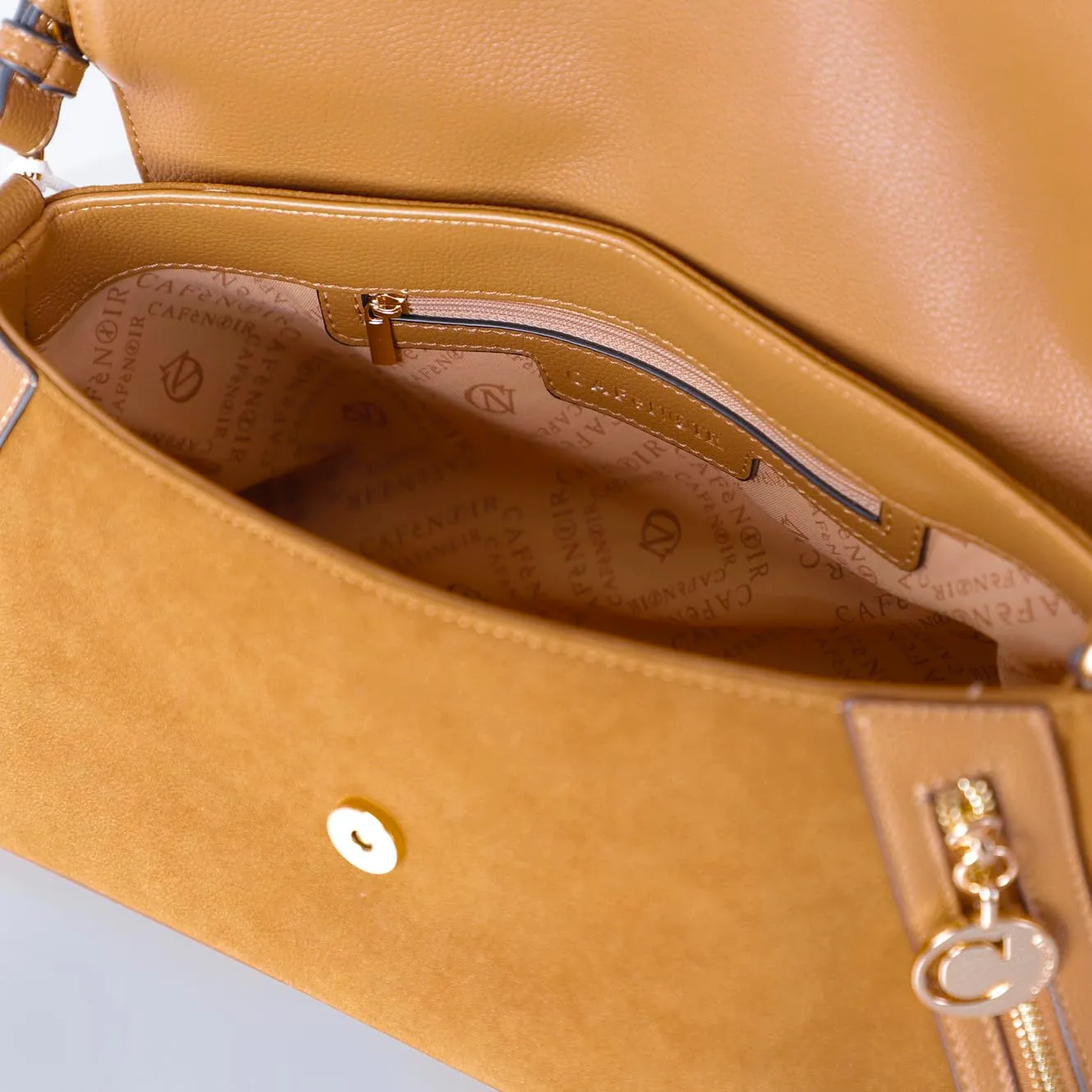 CafèNoir Sacca Morbida Pattina Borsa Cuoio Suede