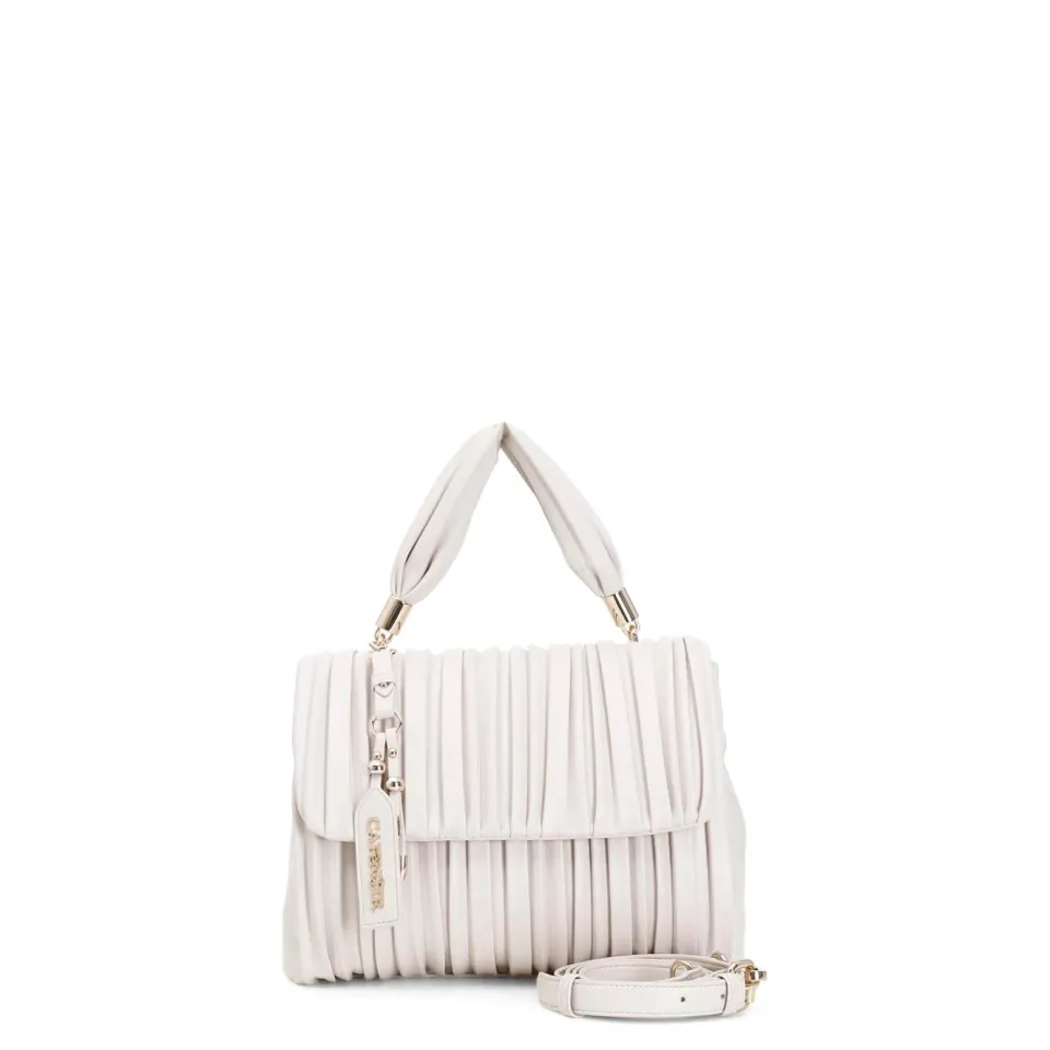 CafèNoir Bauletto Plissettato Avorio con charm