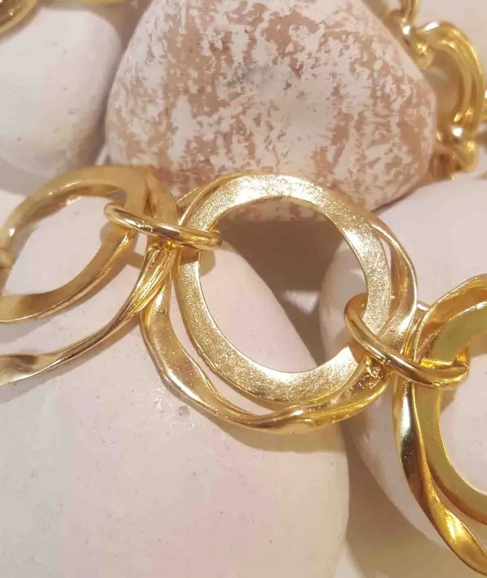 Figus Bea Gold Bracciale Dorato Circolare Satinato