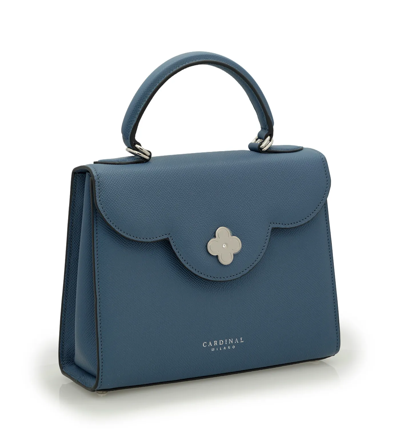 Cardinal Milano First Lady Blue Jeans borsa vitello blu martellato