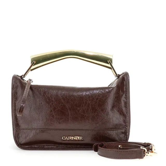 CafèNoir Naplak Mini Bag Pochette Burgundy Metallo