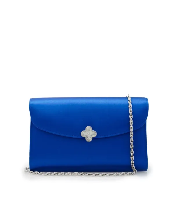 Cardinal Milano Lady Princess clutch seta blu royal tracolla