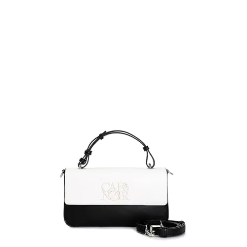 CafèNoir Bicolore Borsa a Mano Nera Pattina