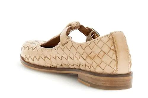 CafèNoir Ballerine Pelle Intrecciata Motivo a T