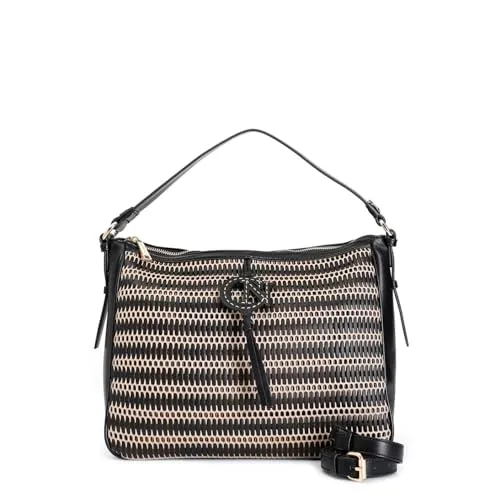 CafèNoir Shopping Rete Intrecciata Logo Nera con Zip
