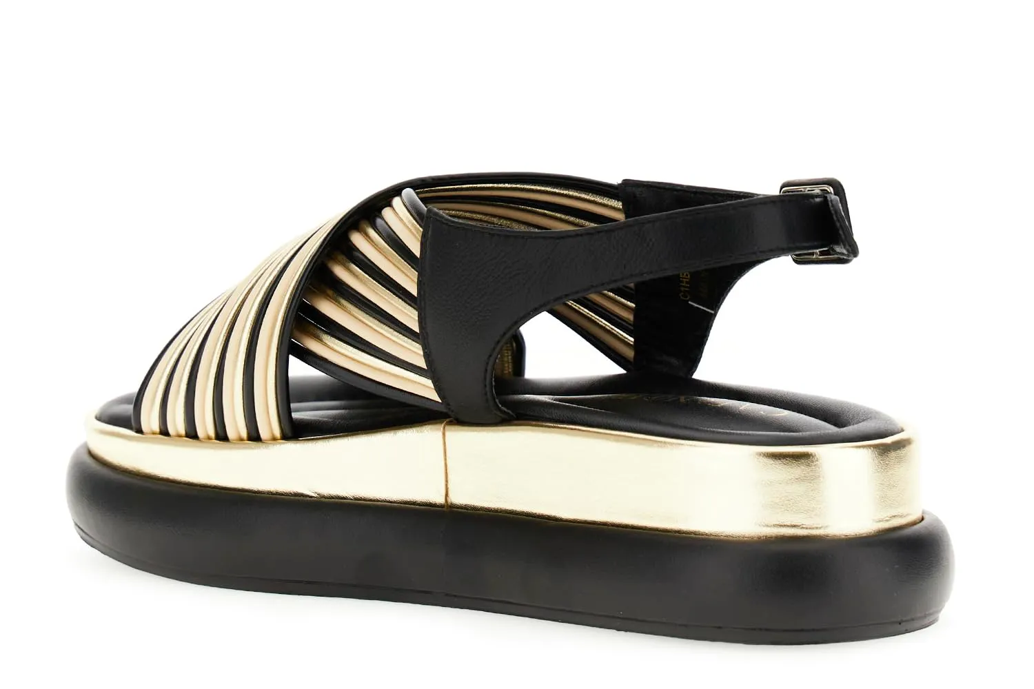CafèNoir Sandali Pelle Incrociati Multi Nero 39 Piatti