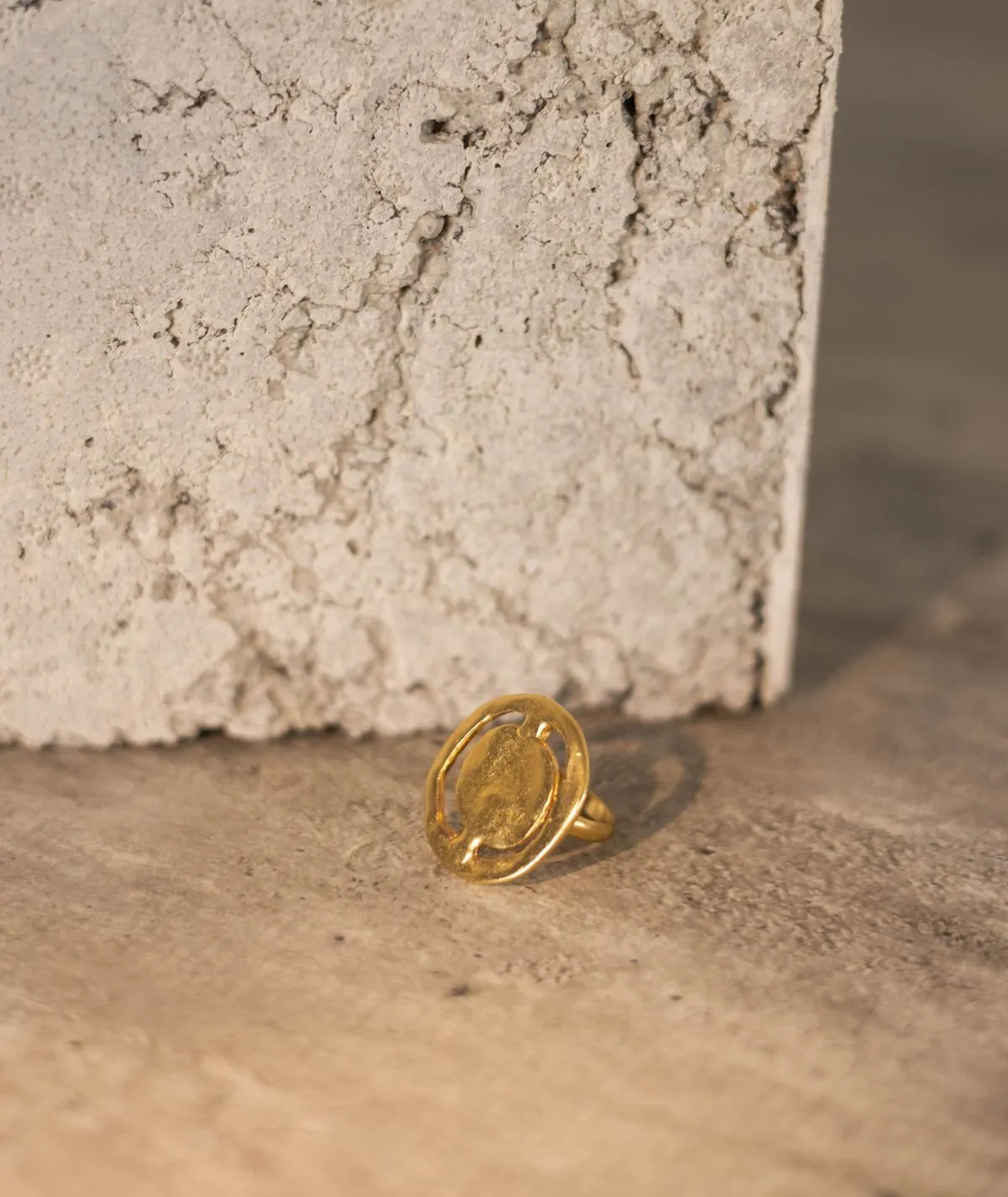 Figus Polo Gold Anello Regolabile Dorato Etrusco