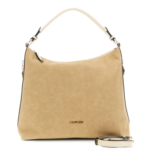 CafèNoir Sacca Morbida Borsa Beige Effetto Suede