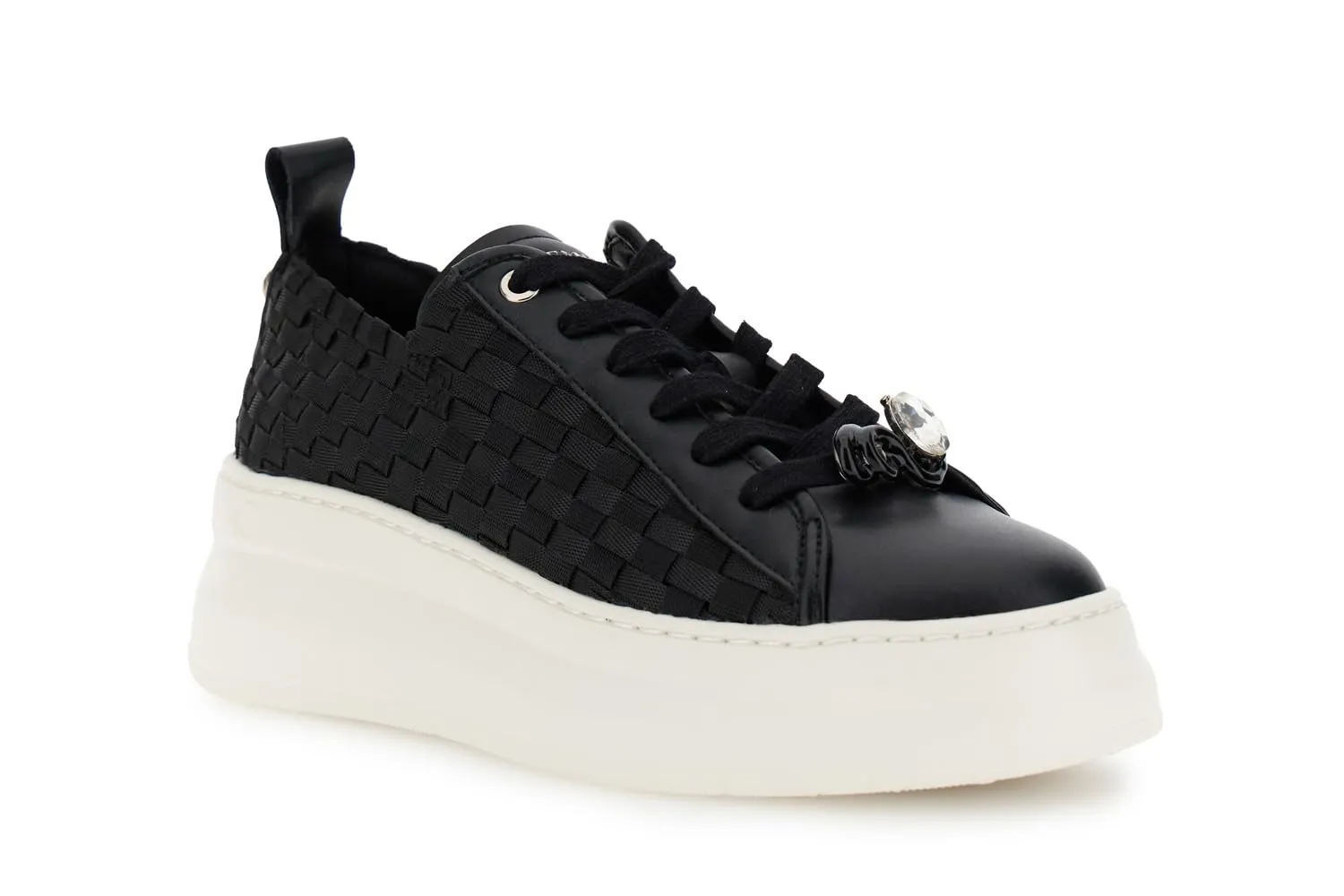 CafèNoir Sneakers Donna Pelle Intrecciata Nere