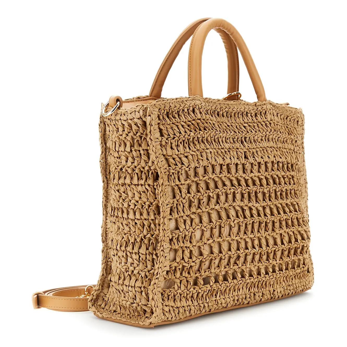 CafèNoir Crochet borsa a mano rafia con charms