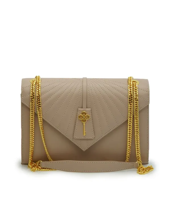 Cardinal Milano Milady Powder borsa spalla vitello cipria