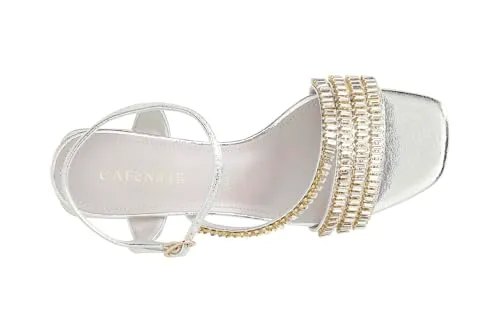 CafèNoir Gilda Sandali Strass Donna 39 EU Argento