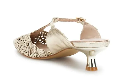CafèNoir Cornely Sabot Donna Pelle Laminata Light Gold 39 EU