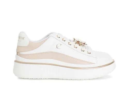 CafèNoir Sneakers Donna Pelle Plateau 3 cm Accessorio