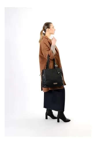CafèNoir Shopping Donna Ecopelle Nera Morbida Fibbia