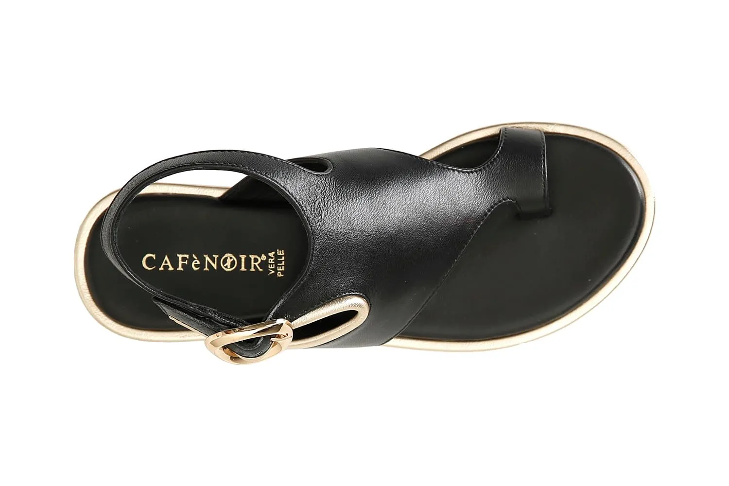 CafèNoir Sandali Infradito Pelle Nero Tacco Basso